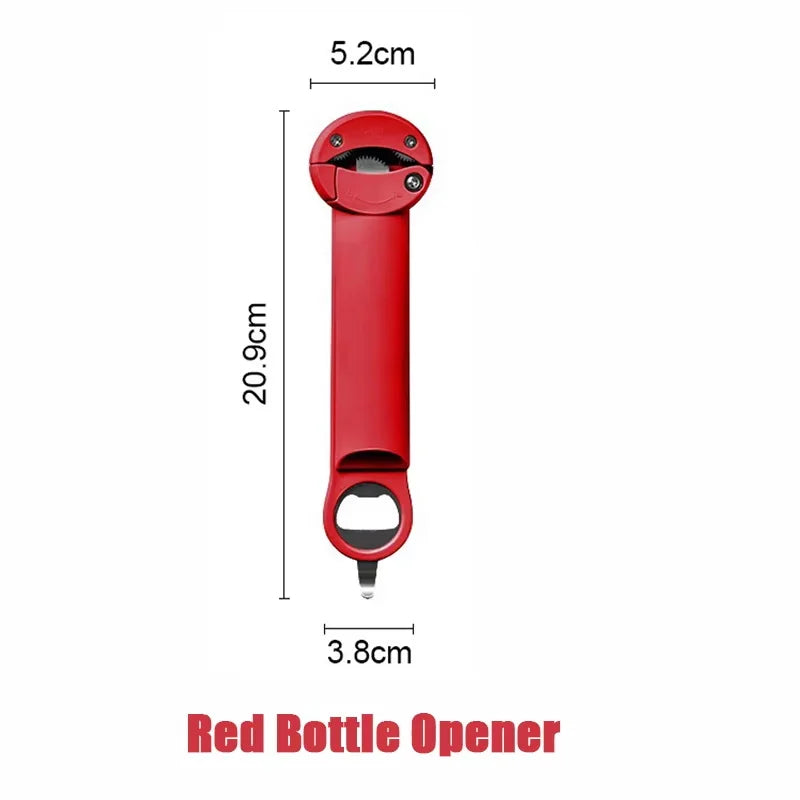 Multi-Function Bottle Opener Retractable Stainless Steel Labor-Saving Kitchen Tools Glass Jars Beer Cap Opener Magnetic Suction