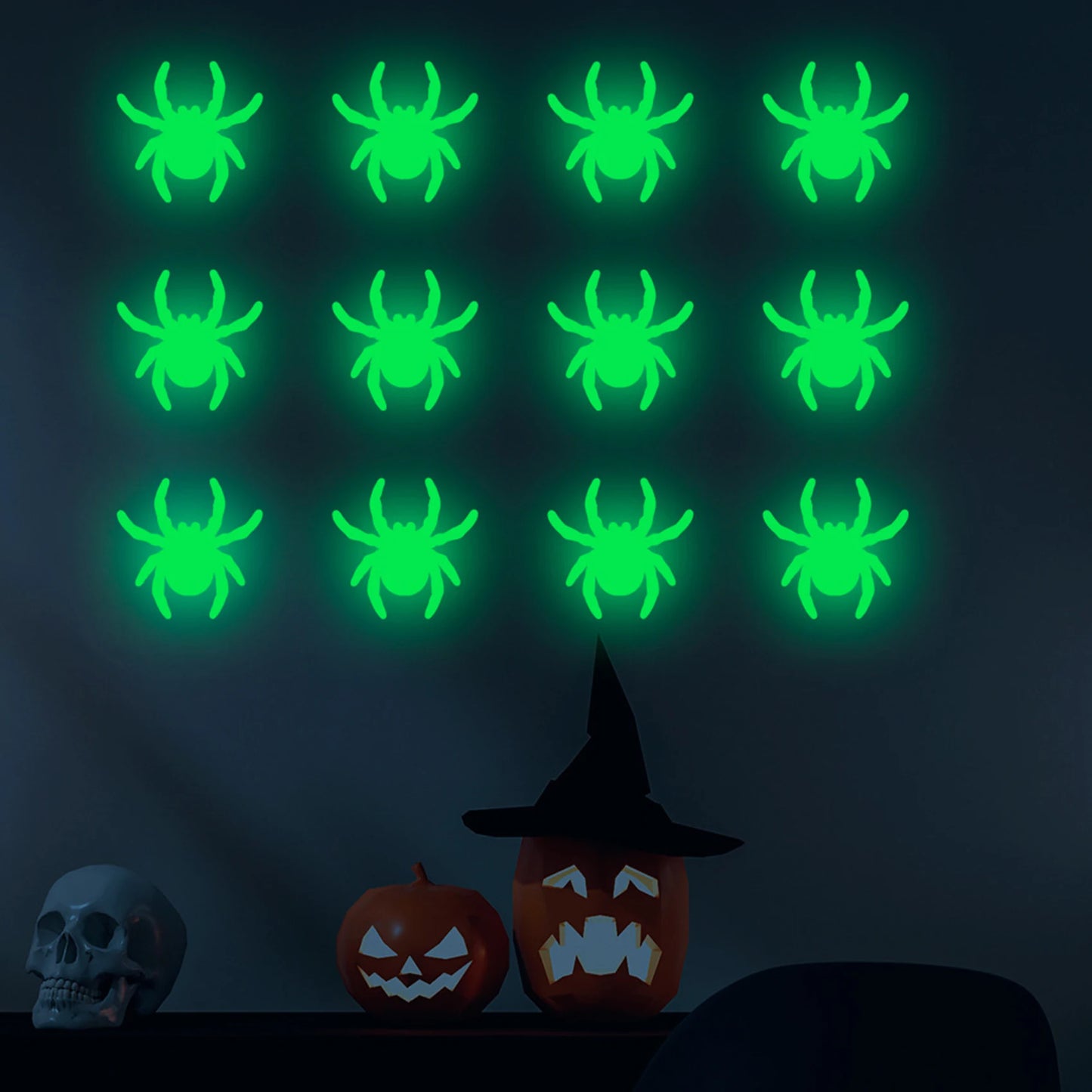 36/pcs  Halloween Luminous Wall Decals Glowing in The Dark Eyes Window Sticker for Halloween Decoration for Home Party Supplies