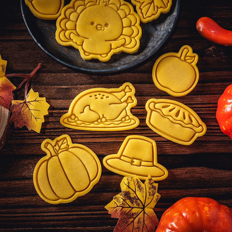 Thanksgiving Theme Cookie Molds Fondant Cutter Pastry Decoration Mold Kitchen DIY Baking Supplies