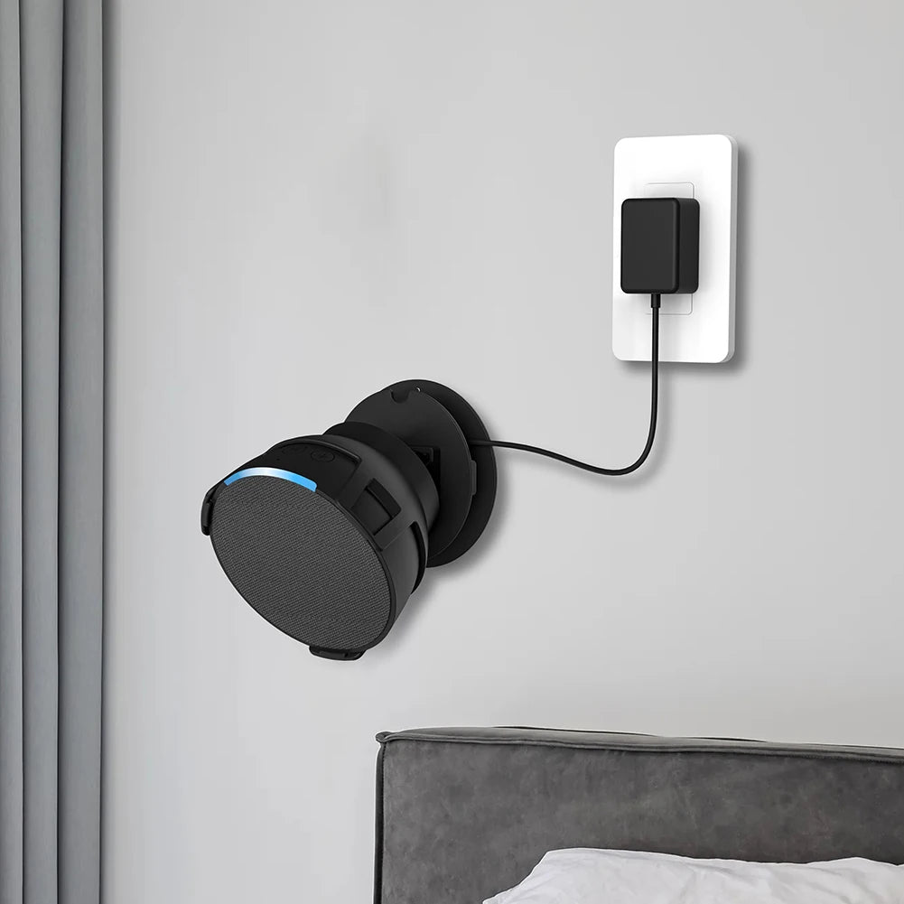Echo Pop Wall Mount Holder For Amazon Alexa Echo Pop Smart Speaker Outlet Holder Space Saving Bracket With Cord Management Stand