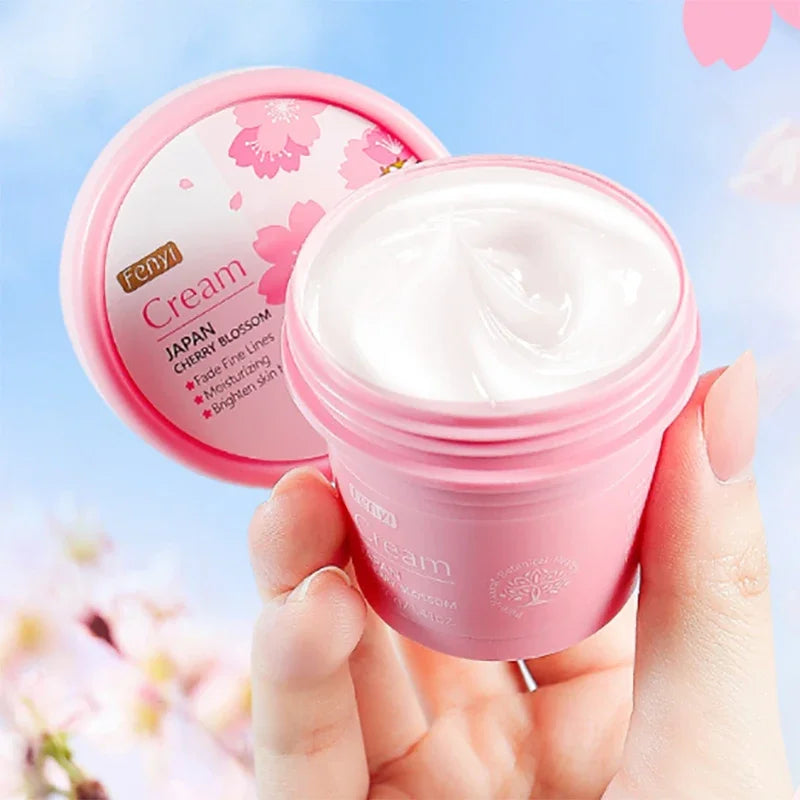 Japan Sakura Face Cream Whitening Anti Aging Shrink Pores Cosmetics Moisturizing Cherry Blossom Essence Facial Lotion Emulsions