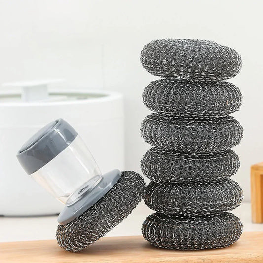 PET Ball Useful Things for Kitchen Cleaning Tools Household Cleaning Brush Rust Removal Brush Wire Cleaner Pot Scrubbing Home