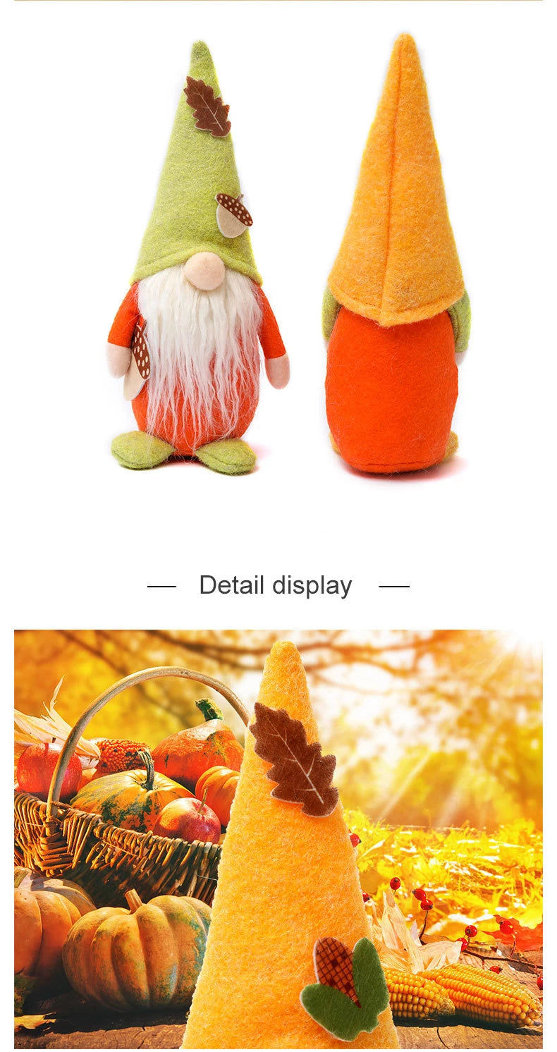 1 pc, Thanksgiving Christmas Gnome Home Decoration, Fall Harvest Gnome Plush Table Decoration Fall Holiday Kitchen Thanksgiving