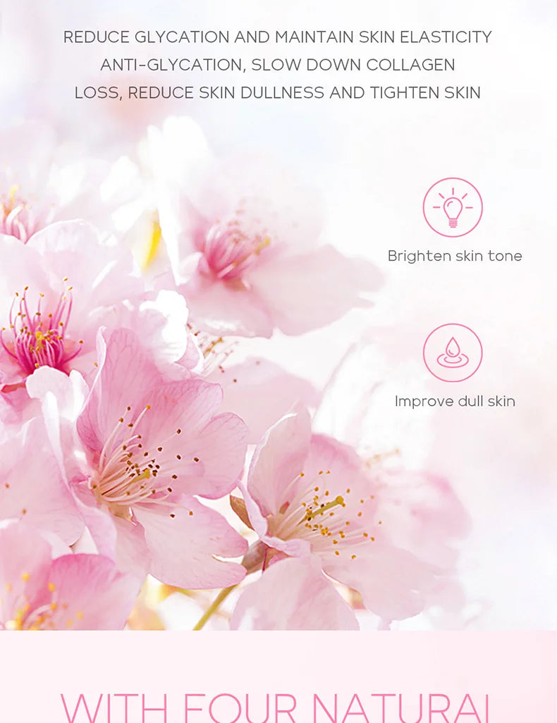 Japan Sakura Face Cream Whitening Anti Aging Shrink Pores Cosmetics Moisturizing Cherry Blossom Essence Facial Lotion Emulsions