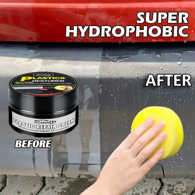 Universal Leather and Plastic Repair Polishing Wax - Automotive interior reconditioning cream for leather/plastic/rubber care