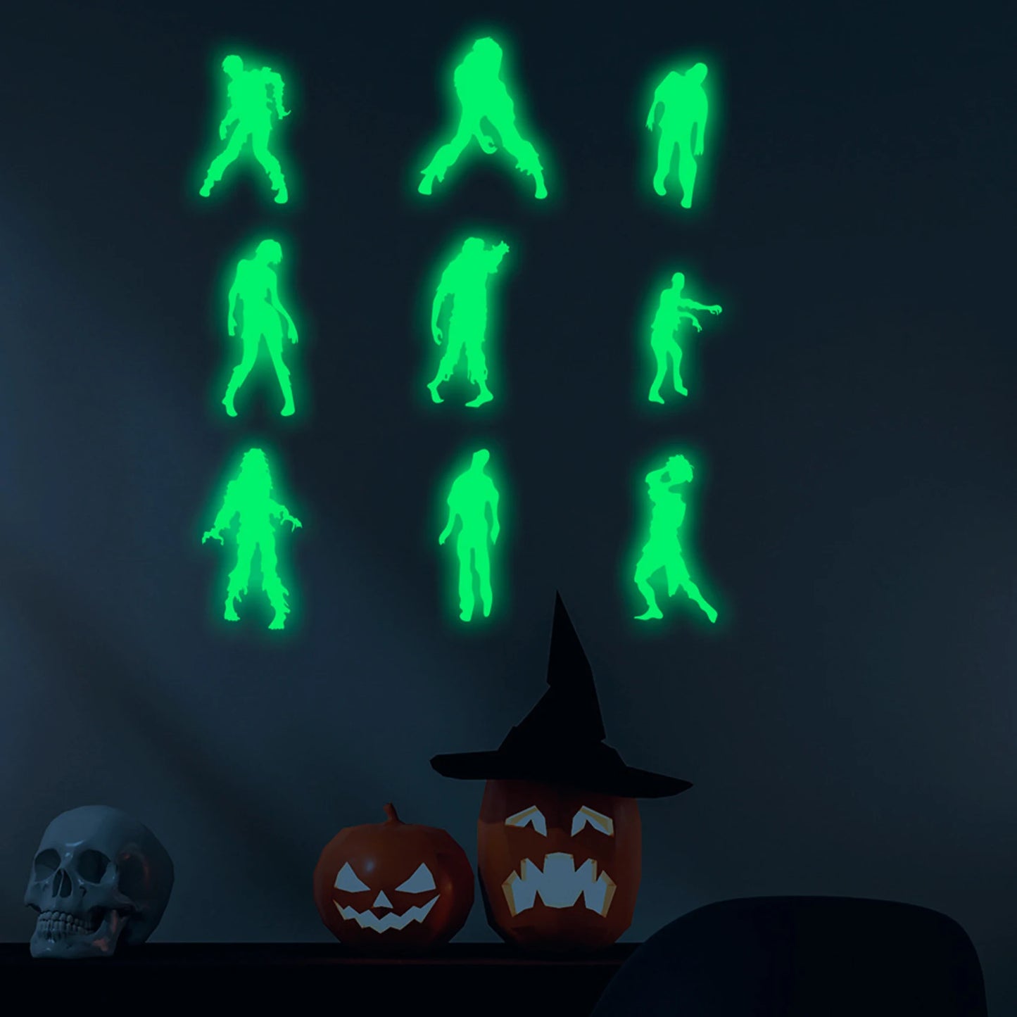 36/pcs  Halloween Luminous Wall Decals Glowing in The Dark Eyes Window Sticker for Halloween Decoration for Home Party Supplies
