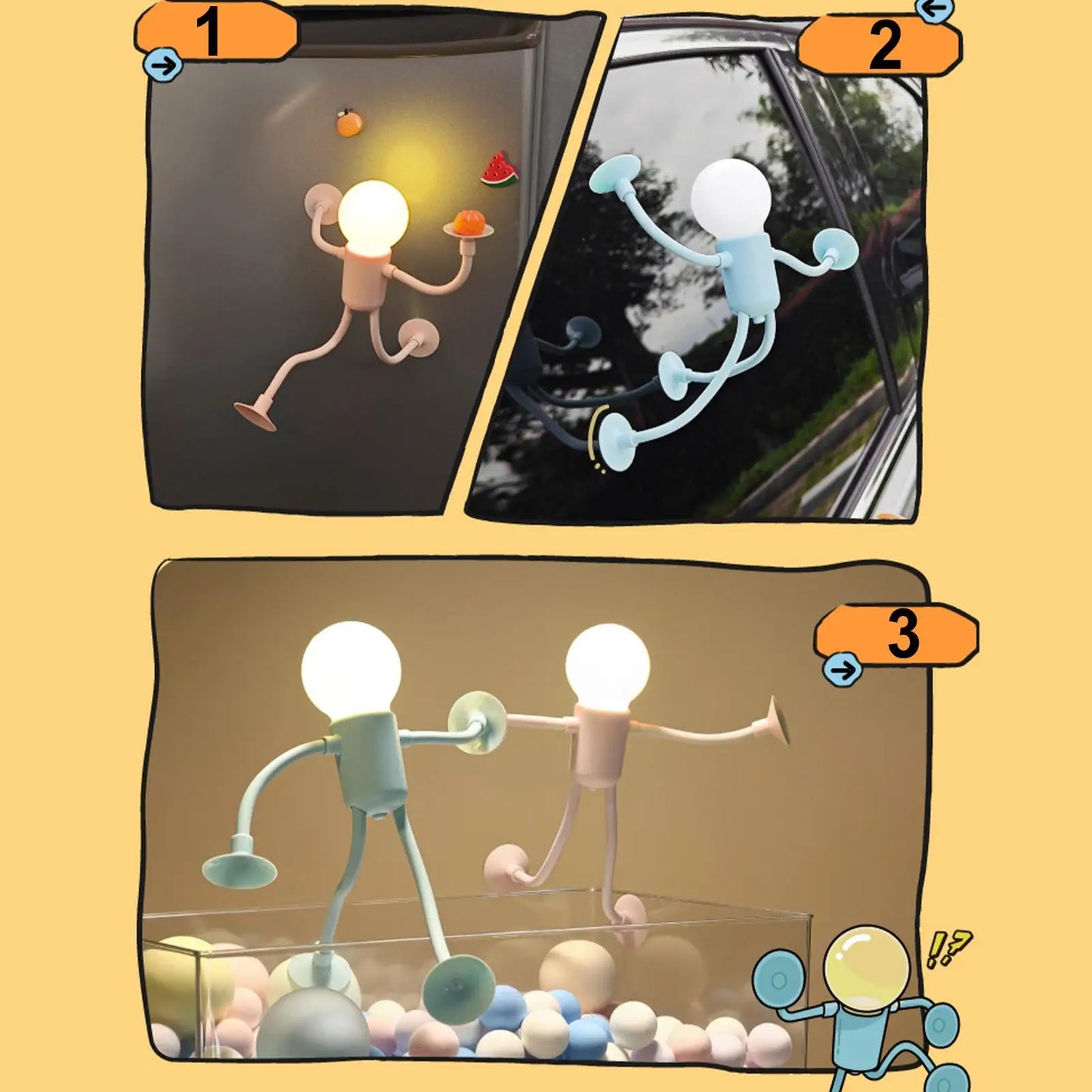 LED Night Light Fun Night Light Kids Ambient Lamp Suitable for Children Room Bedroom Decoration for Study Tabletop Living