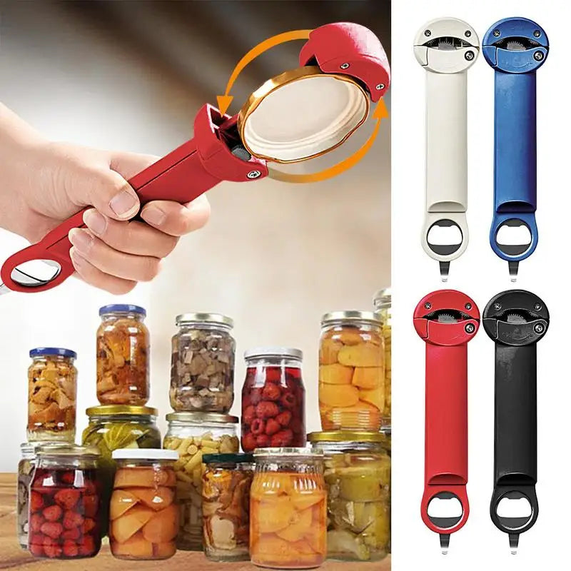 Multi-Function Bottle Opener Retractable Stainless Steel Labor-Saving Kitchen Tools Glass Jars Beer Cap Opener Magnetic Suction