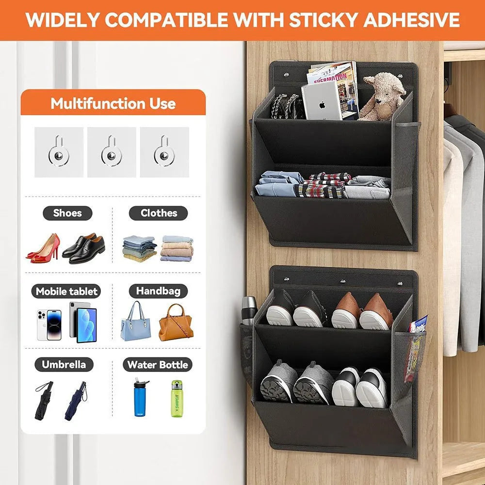 Over Door Hanging Organizer Shoe Storage Bag Multi-Pocket RV Wall Mount No Tools Space Saving Utility