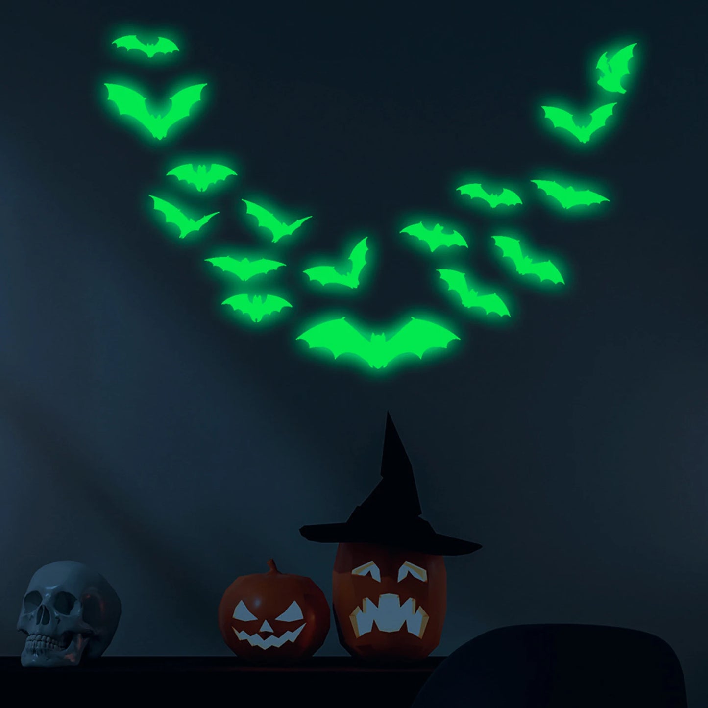 36/pcs  Halloween Luminous Wall Decals Glowing in The Dark Eyes Window Sticker for Halloween Decoration for Home Party Supplies