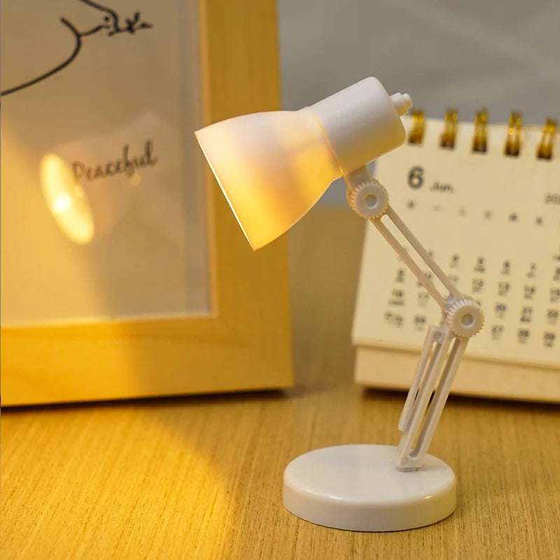 LED Mini Desk Lamp Foldable Magnetic Night Light Bedroom Study Reading Book Lamps With Clip Eye Protection Bedside Lights