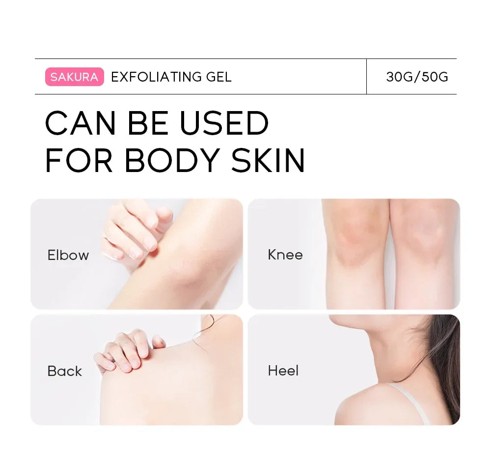 Sakura Exfoliating Peeling Gel Facial Scrub Moisturizing  Nourishing Repair Scrubs Face Cream Beauty Skin Care