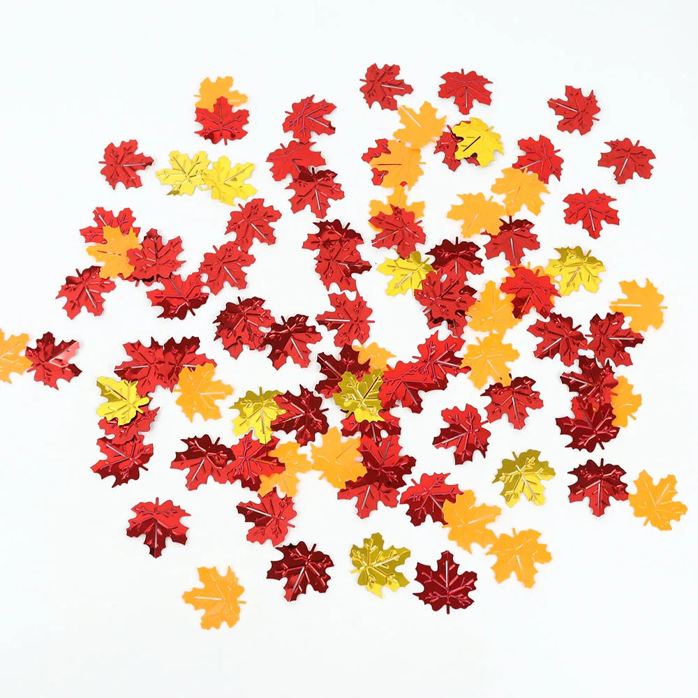 15g Thanksgiving Decor Mix Color Glitter Maple Leaves Confetti Autumn Home Table Scatter Confetti Wedding Halloween Party Supply