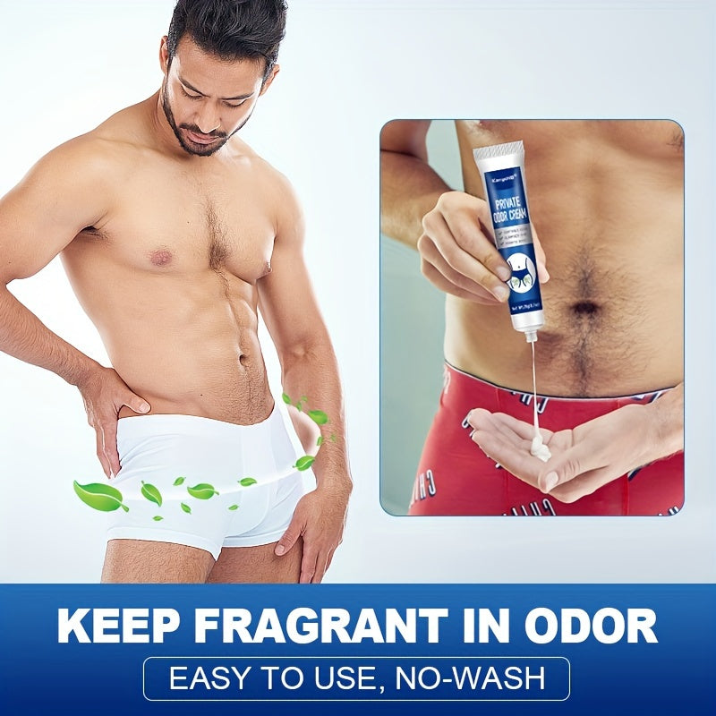 Men's Private Part Deodorant Cream 4-Pack, Odor Control, Soothing & Fragrance-Enhancing, Suitable for Sensitive Skin, No-Wash Formula