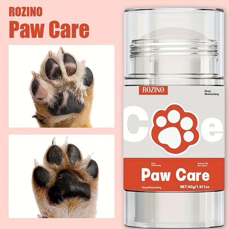 ROZINO Paw Care Moisturizing Cream for Dogs, 40g - Natural Shea Butter, Coconut Oil & Vitamin C Formula - Deep Hydration and Protection for Pet Paws, Safe for Cats and Dogs, Uncharged