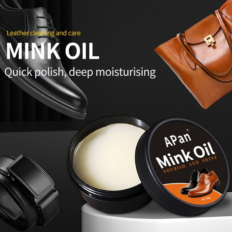 58g Leather Balm shoe polish cream Leather Repair Cream Shoe Care boot wax Waterproof Mink Oil for leather