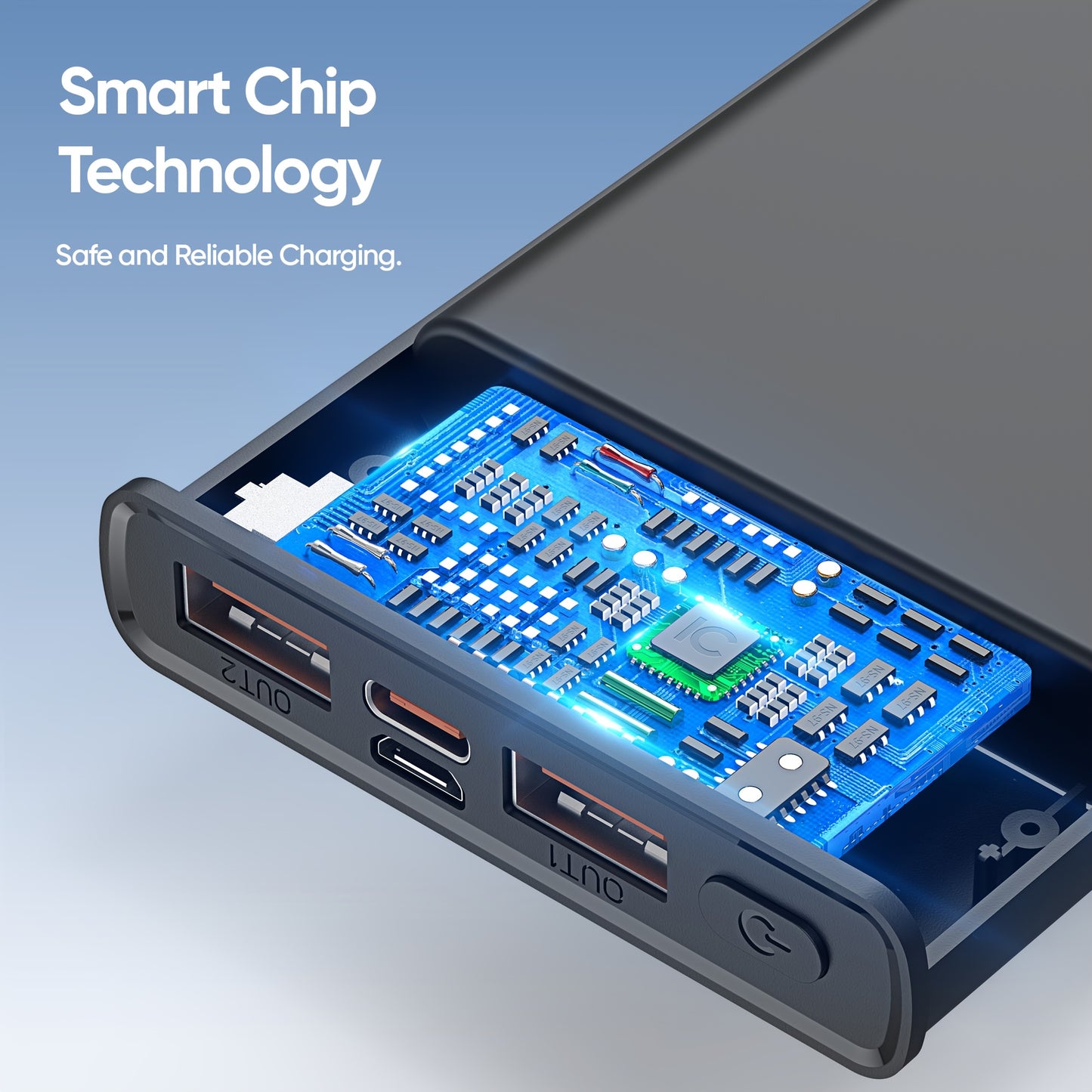 10000mAh 22.5W Fast Charging Power Bank, Ultra-Thin and Lightweight, PD 3.0 USB-C Input/Output, Compatible with Mobile Phones and Tablets