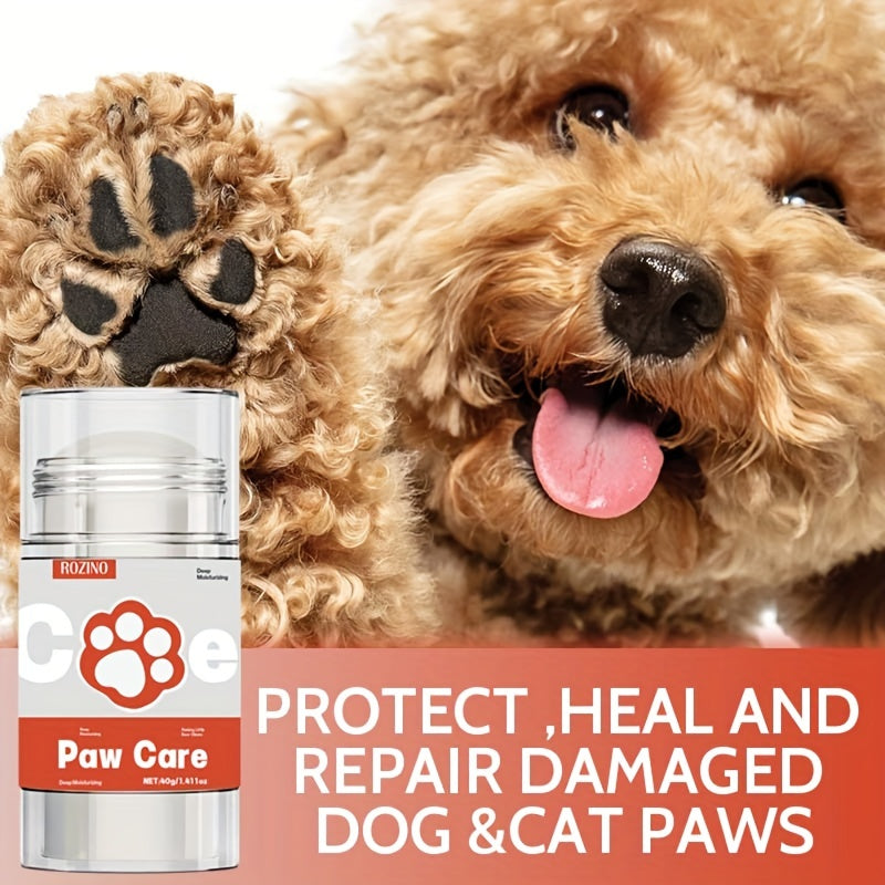 ROZINO Paw Care Moisturizing Cream for Dogs, 40g - Natural Shea Butter, Coconut Oil & Vitamin C Formula - Deep Hydration and Protection for Pet Paws, Safe for Cats and Dogs, Uncharged