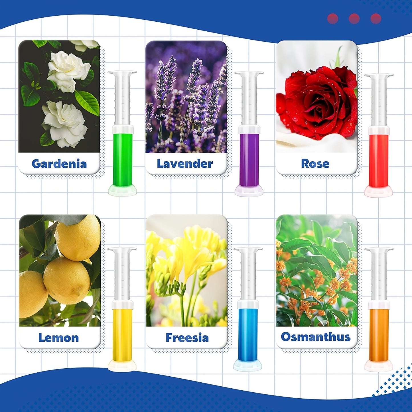 1pc/6pcs Toilet Gel Stamp Flower Fragrance Bathroom Deodorizer Bowl Cleaner Toilet Wand Refills For RV And Home