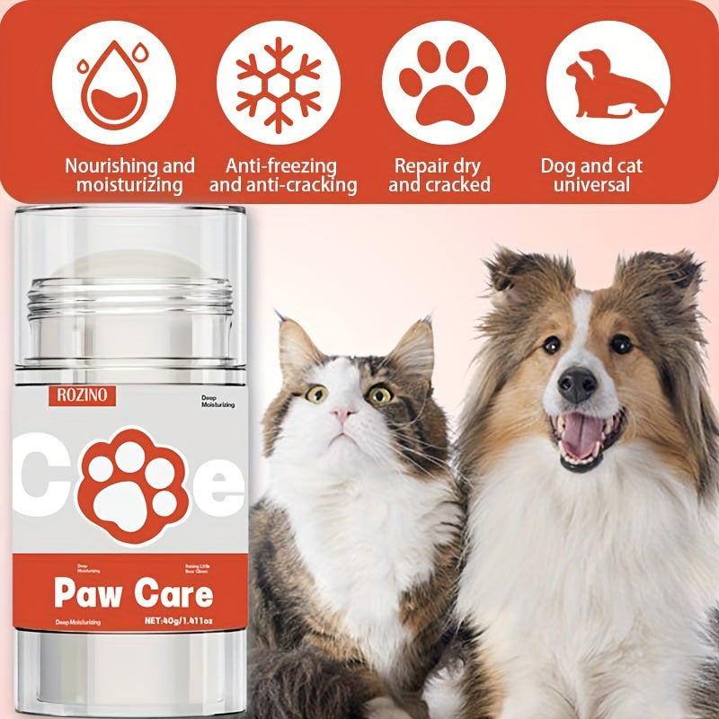 ROZINO Paw Care Moisturizing Cream for Dogs, 40g - Natural Shea Butter, Coconut Oil & Vitamin C Formula - Deep Hydration and Protection for Pet Paws, Safe for Cats and Dogs, Uncharged
